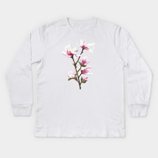 Magnolia blossoms Kids Long Sleeve T-Shirt